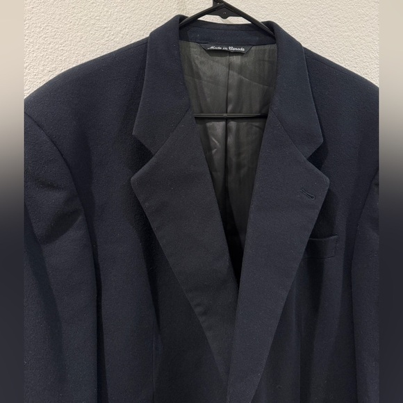 Jack Victor Montreal Wool Cashmere Blend Dark Navy Blue Double Button Blazer 44 - Picture 2 of 16